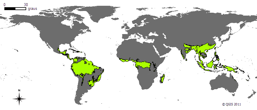Introdução As florestas tropicais armazenam 40% do carbono estocado na biomassa terrestre (Dixon et al.