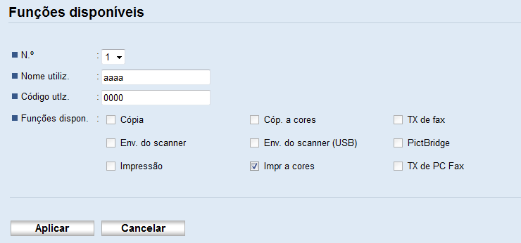 1. Para Começar a Utilizar o Equipamento 3. Introduza a palavra-passe de administrador, se necessário. 4. Clique em [Aplicar]. 5.