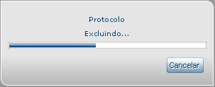 7.3 Caso o arquivo já tenha sido importado, e a(s) guia(s) dentro do protocolo não esteja(m) em fase DIGITAÇÃO, a exclusão não é permitida e a seguinte informação é apresentada: 7.