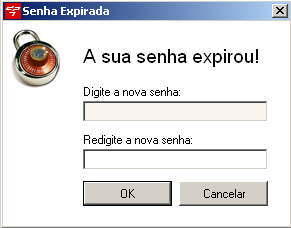 tela: Digite uma nova senha entre letras e números.