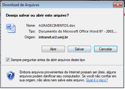 Altere o arquivo modelo, usando uma das seguintes opções: a) Abrir o arquivo AGRADECIMENTOS.doc, digitar seus agradecimentos e salvar como para o seu computador. b) Salvar o arquivo AGRADECIMENTOS.