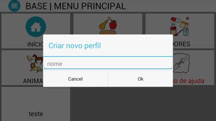 TABELAS DE COMUNICAÇÃO (3) EDIÇÃO: Configurar Tabela; Adicionar Perfil Configurações: Modo de Interação Zonas Tabelas de