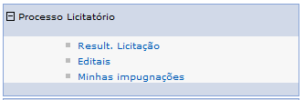 Cada menu oferece opções referentes ao respectivo procedimento, as funcionalidades elencadas neste menu serão detalhadas nos próximos capitulos. 2.