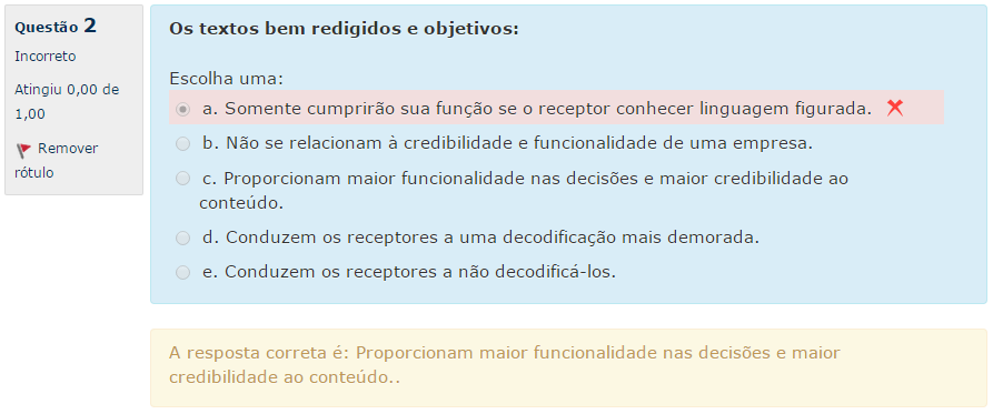 O sistema mostrará as questões certas e erradas, veja: Esperamos que este GUIA DE ACESSO E NAVEGAÇÃO, tenha lhe auxiliado em seus primeiros passos