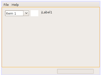 Selecione o componente Caixa de combinação e clique dentro do painel do projeto para adicionar o jcombobox.