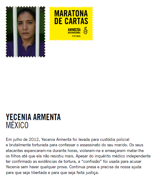 Em julho de 2012, Yecenia Armenta transportava familiares até ao aeroporto quando polícias à paisana a mandam encostar. Tiraram-na à força do carro, vendaram-na e levaram-na.