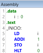 55 a) b) Figura 20. Operação Incremento a) Estrutura ASA b) Código Assembly Essas alterações de estrutura influenciaram no momento da geração de código.