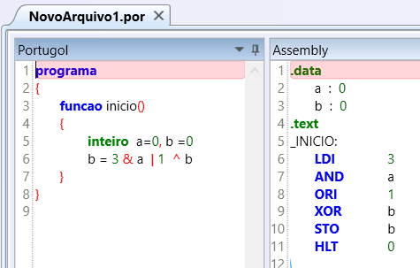 81 g) Operações Bitwise As operações bitwise na gramática Portugol 2.