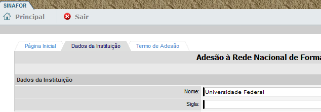 A adesão a Rede Nacional de Formação se dará com a adesão ao Termo de Compromisso.