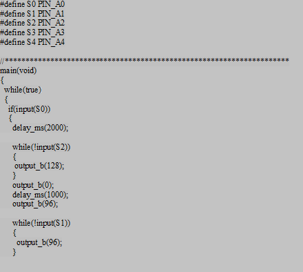 inatividade de ambos os motores. O numero decimal 96 é o retrocesso de motor 1 e o avanço do motor 2. O numero decimal 32 é o avanço somente do motor 2. Por fim, o numero 16 é o retrocesso do motor 2.