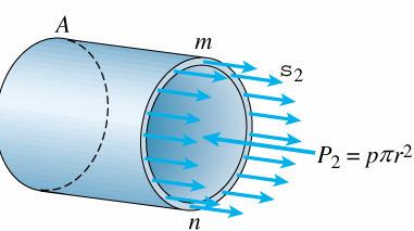 esquemas apresentados na figura 5. Figura 5 Esquema de um trecho de um vaso de pressão cilíndrico.