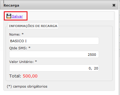 (ver manual do usuário, compra de créditos) Tome bastante cuidado, pois você compra os créditos e revende por outro valor