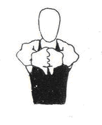 35 Figura 10: Alongamento dos Músculos do Peito e Ombro FONTE: GEOFFROY, 2001. Músculos das costas e braços: entrelaçar os dedos das mãos e voltar as palmas das mãos para frente.