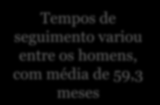 METODOLOGIA: Análise de dados de uma coorte do estudo sobre saúde e envelhecimento do projeto CHAMP (Concord Health and Ageing in Men Project). Inclusão no estudo.