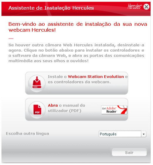 2. INSTALAR A HERCULES DUALPIX INFINITE Instale os controladores e o software fornecidos antes de ligar a sua webcam, conforme se indica abaixo. 2.1.