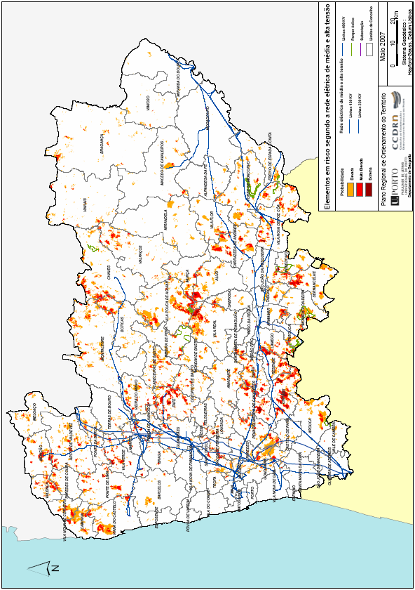 Figura 33 Elementos em risco segundo a