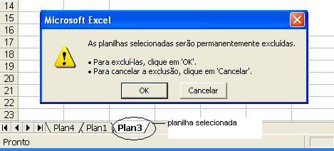 Figura: Excluir uma planilha 7 VERIFICAÇÃO ORTOGRAFICA Para verificar ortografia no excel basta clicar na barra de ferramentas padrão no ícone verificar ortografia,