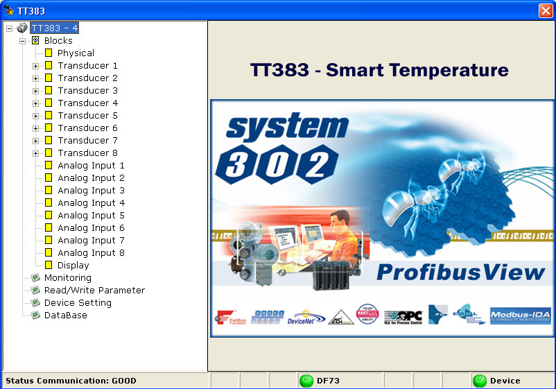 O Parametrização e iagnóstico TT Series O TT está disponível na tecnologia PROUS P. ste instrumento pode ser configurado através do software de configuração da Smar ou de outros fabricantes.