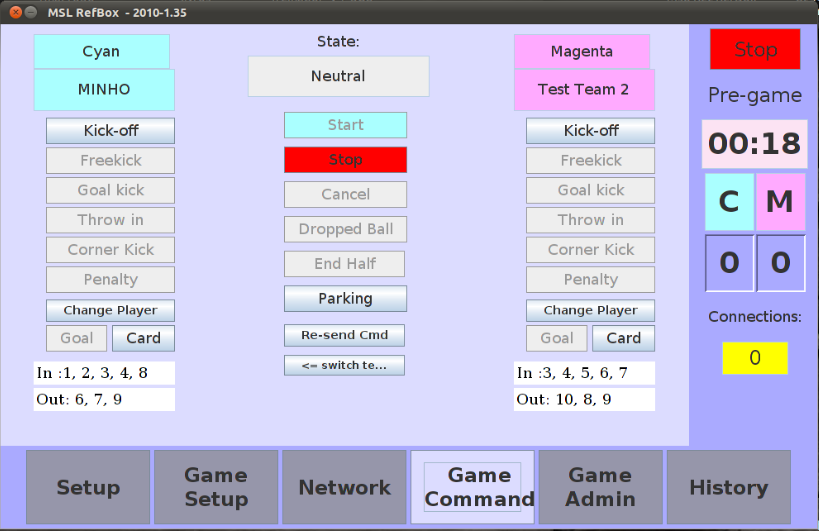 Estrutura da Tese Figura 3 - Imagem do programa de arbitragem Referee Box. 1.5.