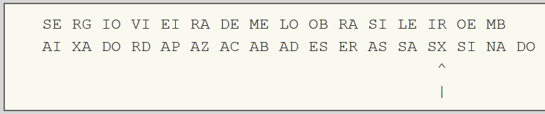 CIFRAS DE SUBSTITUIÇÃO POLIALFABÉTICA Cifra de Playfair O último bloco ficou com apenas uma letra e que existe um bloco com letra dupla (SS) Letras repetidas impedem que a cifra possa ser