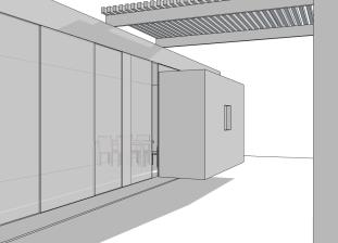 Se prevê a pré-fabricação de um C em concreto pré-moldado (figura 13 a), com as medidas 10 x 2,5 x 2,5 m em Luanda, e em Brasília 2,75 x 2,75 x 11 m.