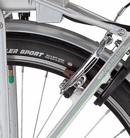 4 - Freios. A ITALWIN Smart Prestige possui freios originais V-Brake. Ao pressionar o manete dos freios a bike freará, conforme as bicicletas tradicionais.