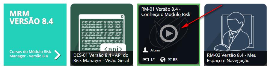 Se este for o seu primeiro acesso, a capa do curso será exibida. Se você já tiver acessado anteriormente, deverá ser carregada automaticamente a última página que você acessou.