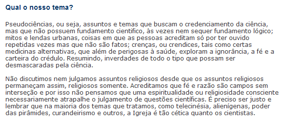 Critérios de Confiabilidade... > Bom senso.