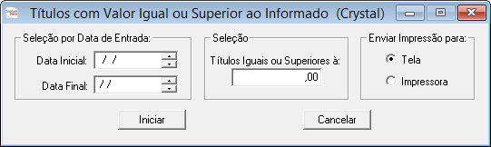 12. Foi migrado para Crystal o Relatório Conferência de Títulos Protestados Configurar o novo Menu: Conferência de Títulos Protestados PROBX144_RPT. Configurar o novo RPT: PROBX144.