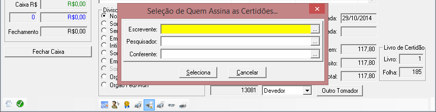 25. Realizado ajustes na rotina de impressão dos Cheques, pois se um título tivesse a baixa estornada e o mesmo fosse baixado novamente com outra forma de pagamento o sistema imprimia com erro a