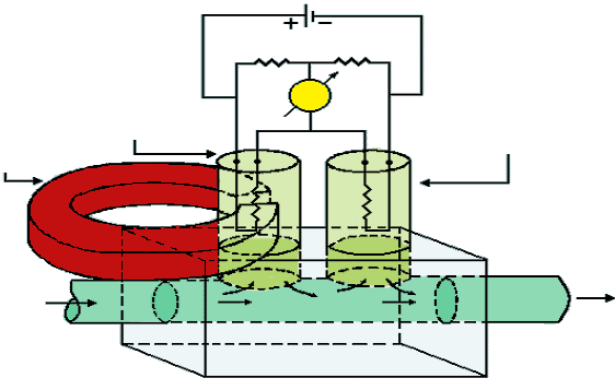 Célula do analisador termomagnético E R1 R2