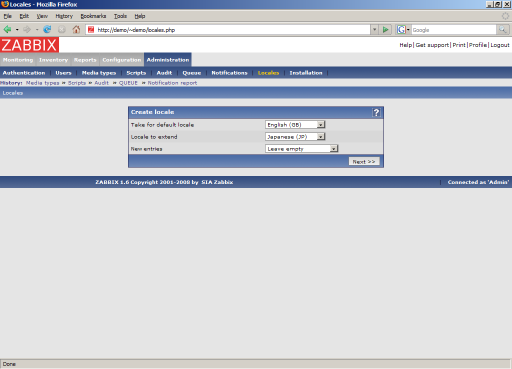 Produto - Screenshots Registo de acções realizadas na interface Registo de todas as