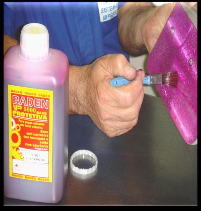 Proteção micrométrica sobre peças metálicas, inibindo o ataque de ferrugem, permite soldar peças sem removê lo.