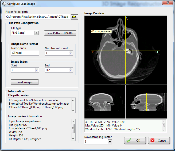 Reconstrutor de imagens 3D Carregue imagens externas Na versão 2013