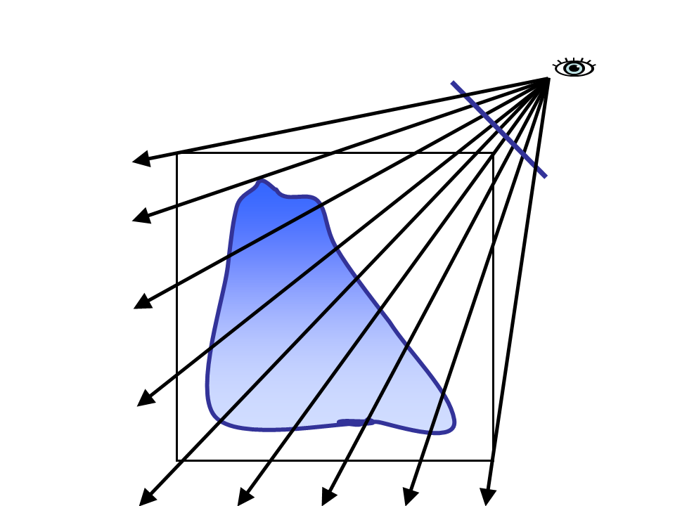 9 Figura 2.4: Renderização baseada em raycasting. são visualizadas juntamente com a malha mediante um algoritmo de renderização.