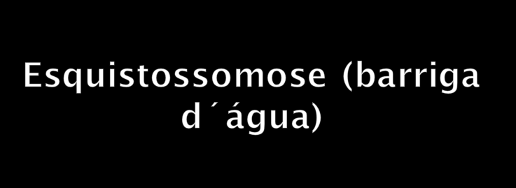 Agente etiológico: Schistosoma mansoni (esquisosssomo).