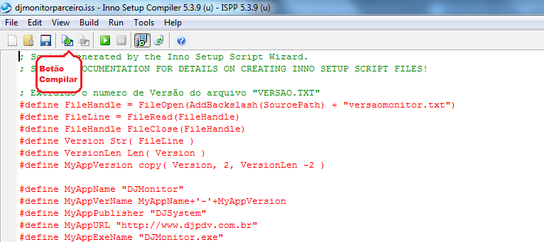 Primeiro execute o InstaladorParceiros.exe, selecione como pasta de instalação a pasta DJSYSTEM, criada no processo de instalação dos programas DJMonitor e DJPDV.