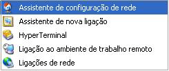 No que diz respeito a todas as outras questões relacionadas com a partilha de pastas, de uma impressora ou de uma ligação à Internet, ou sobre a utilização do Windows, consulte o utilitário de ajuda