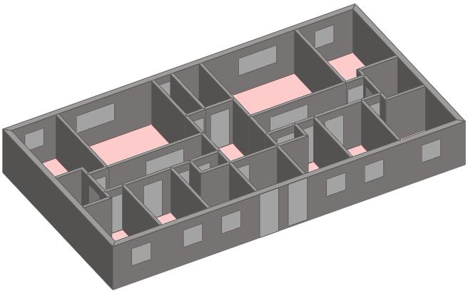 Tabela 5-16 - Habitação Multifamiliar: Dimensões das zonas de cada apartamento Área útil [m 2 ] Volume [m 3 ] Área de envidraçados [m 2 ] Sala