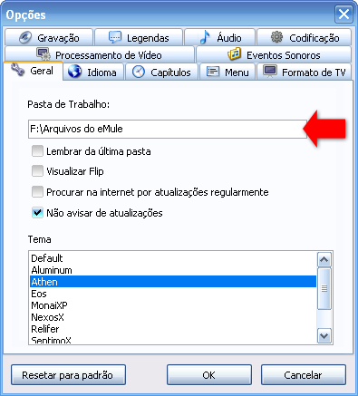 Configurações gerais Você pode acessar mais configurações clicando em "Configurações" -> "Geral".