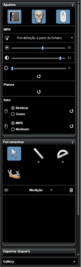 facilitar o trabalho com sua opções, clicando nos ícones