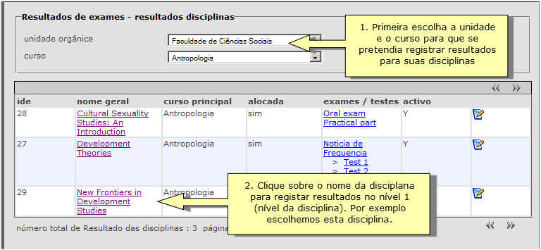 Na tela abaixo vê um exemplo concreto no e-sura dos 3 casos (niveis): 7.1.