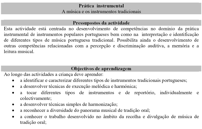 Atividade de Enriquecimento Curricular Ensino da Música Orientações