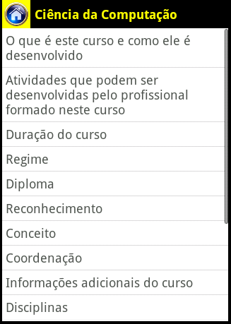 por entrar primeiramente na opção Cursos, a atualização ocorrerá de forma automática no primeiro uso.