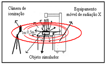 determinação das doses efetivas estão assim apresentados: tempo de exposição de 0,05 s, corrente no tubo de 30 50 ma, tensão de 40 60 kv e distância foco superfície (DFS) de 63 cm.