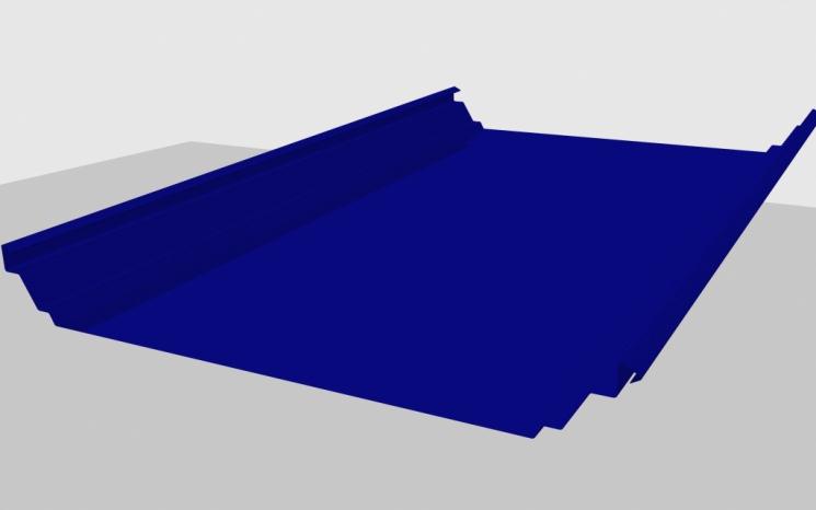 4.1. Sistema de Cobertura Metálica Medabil Telhas zipadas tipo SSR: painéis pré-fabricados em chapa de aço zincalume com largura útil de 485 mm e altura de onda igual a 76 mm.