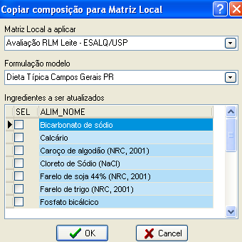 Com esse comando, a janela abaixo se abrirá. 2 - Selecione a Matriz Local (Grupo / Cliente) que deseja fazer a operação.