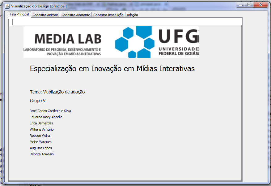 TELAS Figura 1- Tela principal do programa A tela principal vem mostrando a logo