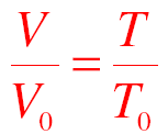 Vo volume inicial To temperatura inicial V volume final T temperatura final Lei de Gay-Lussac (V=const.