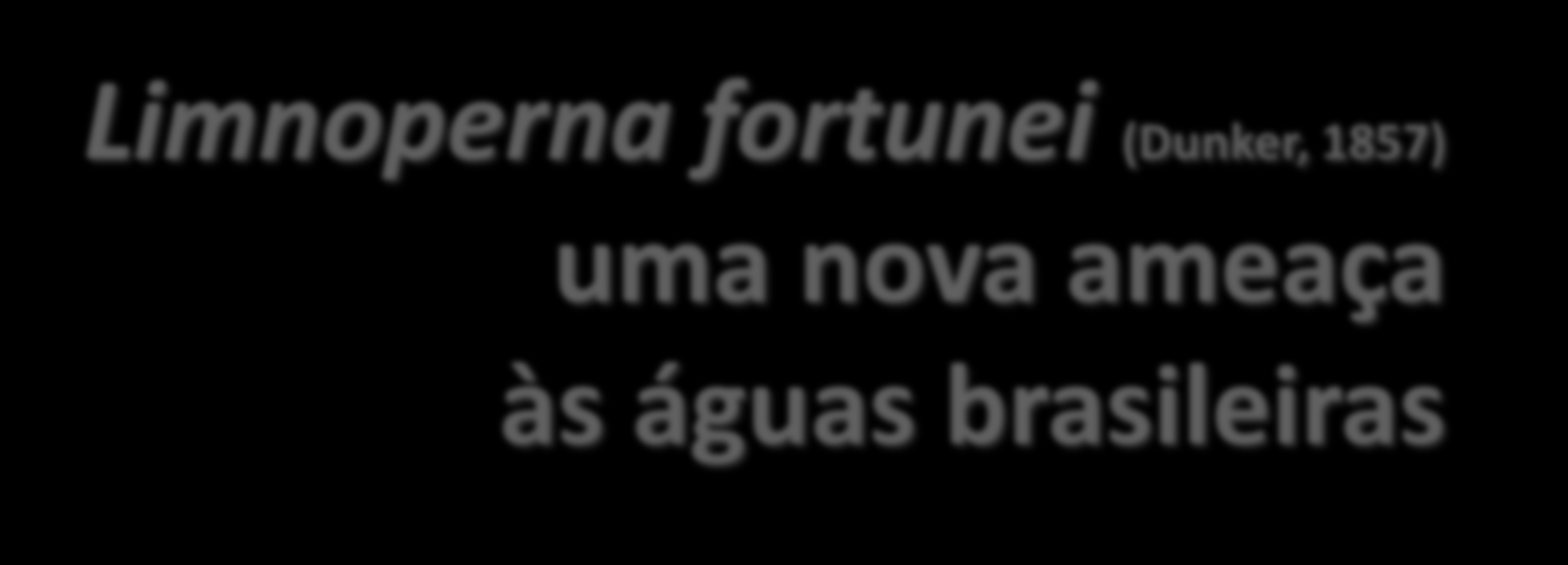 Boas Práticas em Conservação e Manejo da Ictiofauna em Minas Gerais, Limnoperna fortunei (Dunker, 1857) uma nova